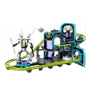 986PCS 로봇 월드 롤러코스터 모델 60421 Moc 브릭 빌딩 블록 시티 파크 세트 어린이 장난감 크리스마스 선물