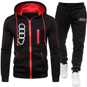 프리미엄 남성 가을 겨울 트랙수트 세트 지퍼 후드티 스웨트팬츠 콤보 캐주얼 스트리트웨어 조깅복 남성 패션 2025 의상