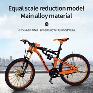 1:8 스케일 합금 산악 자전거 모델 장난감 - 충격 흡수 디자인, 분리형 미니 손가락 자전거, 가정, 침실에 적합