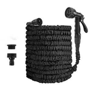 실버 불릿 터보 샷 깍지 다중 스프레이 패턴 포켓 호스, 확장형 정원 호스 피팅, 25, 50, 75/100 FT