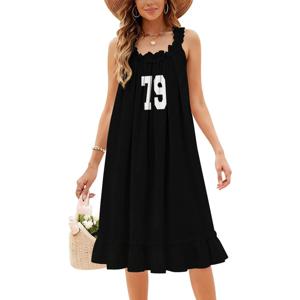 79 세븐티 나인 화이트 대학교 여성 스트리트웨어 파티 드레스 트렌디 프린트 클럽 의류 여성용 대학교 폰트 번호