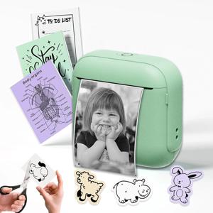 크로스보더 아마존 미니 프린터 휴대용 디지털 사진 라벨 감열 프린터 어린이 선물 종이없는 프린터