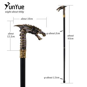 빈티지 블랙 골드 드래곤 워킹 케인 신사 컬렉션 우아한 워킹 스틱 코스프레 사진 촬영 소품 지팡이 93CM