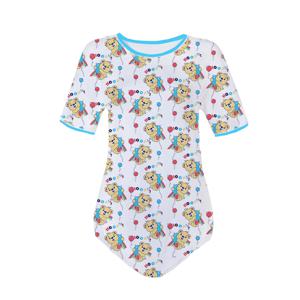 리틀 베어 스냅 가랑이 Onesie 성인용 베이비 바디수트 Sissy ABDL 기저귀 잠옷
