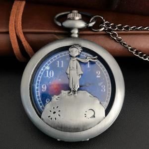 새로운 도착 유명한 이야기 ​​빈티지 할로우 컬러 다이얼 쿼츠 회중 시계 목걸이 펜던트 선물 여자 또는 남자 Fob 체인