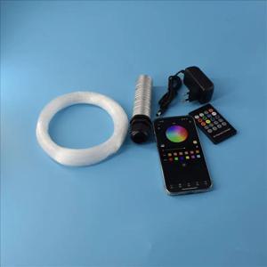 DC12V 6W RGBW APP 제어 자동차 조명 엔진, 자동차 및 홈 스타 별이 빛나는 하늘 효과 천장 용 PMMA 광섬유 케이블 키트 포함