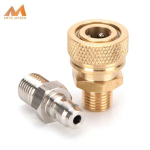 고압 남성 빠른 분리 피팅 및 커플러 세트, 1/8npt 수 플러그 에어 리필 M10x1 1/8BSPP 4500psi 2 개/세트