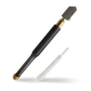 TC-90 유리 커터 다이아몬드 커터 헤드 스틸 블레이드 스트레이트 커팅 셀프 오일링 2-8mm 수동 공구 절단 용 미끄럼 방지 핸들