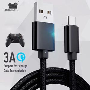 DATA FROG 1m/2m/3m 충전 케이블 PS5/Xbox 시리즈 S X 컨트롤러용 USB 타입 C 전원 코드 PS5 게임패드 액세서리