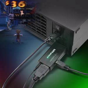Bitfunx PS2 YPBPR-HDMI 호환 어댑터 SONY Playstation 2 PS2 PS3 콘솔 용 3.5mm 오디오 비디오 변환기