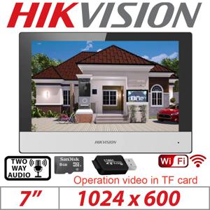 기존 hikvision 국제 버전 다국어 DS-KH6320-WTE1 실내 모니터 POE, 앱 Hik-connect,WiFi,비디오 인터콤