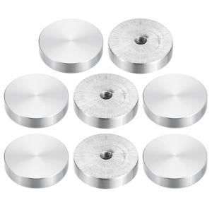8pcs 30/40/50/60mm 직경 알루미늄 디스크 M6 M8 M10 스레드 원형 유리 테이블 원형 디스크 상단 어댑터 하드웨어