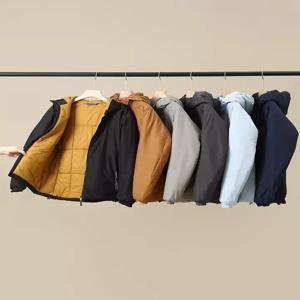 아통 시리즈 남성용 아웃도어 통기성 따뜻한 면 재킷 방수 방풍 스탠다드 핏 후드 레귤러 길이 면 코트