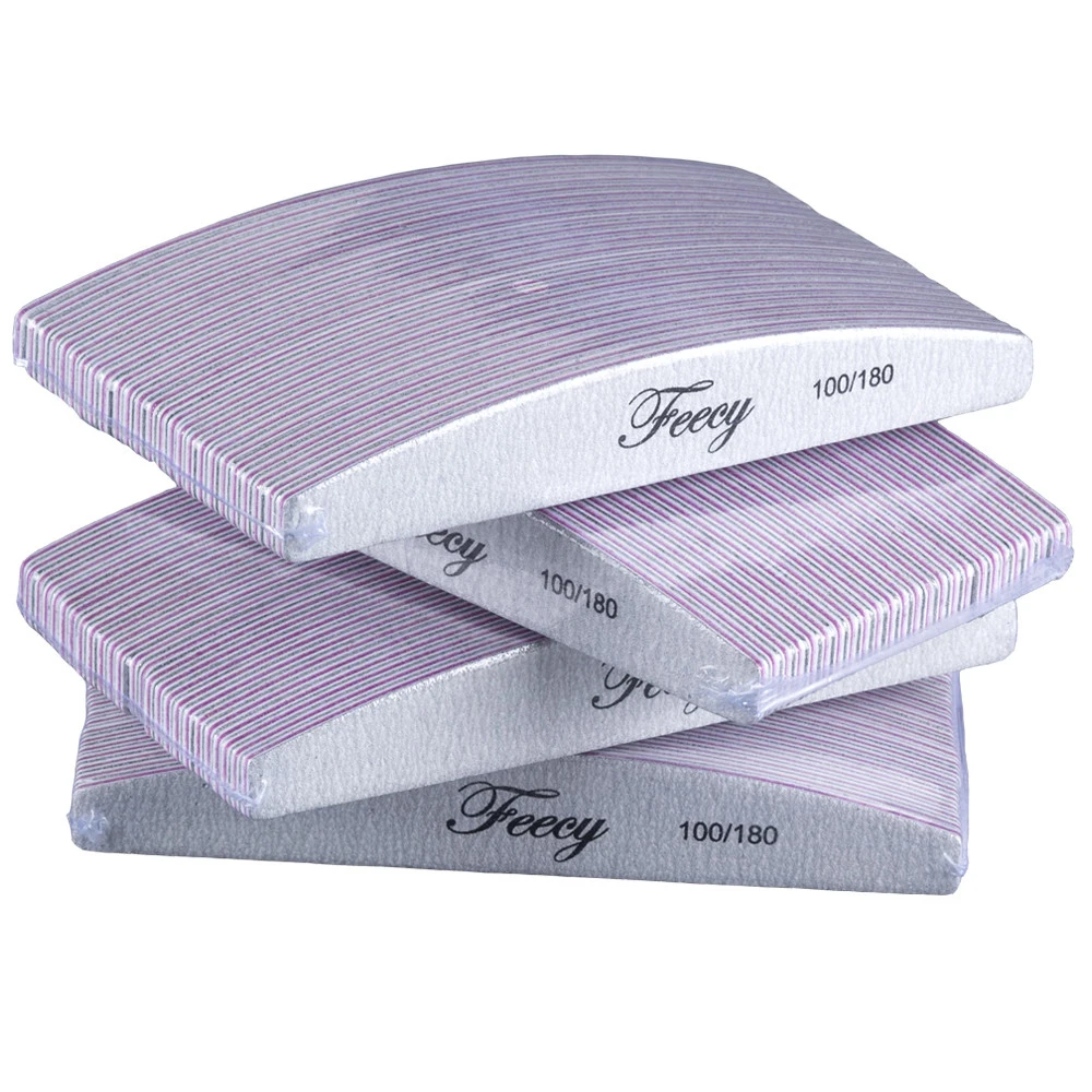 10 개/몫 네일 파일 버퍼 양면 네일 파일 버퍼 80/100/150/180/240 그릿 리마스 트리머 라임 네일 아트 Ongle 매니큐어 도구