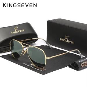 KINGSEVEN 파일럿 합금 선글라스 편광 UV400 반사 방지 풀 프레임 파스닙 안경 여성 레트로 럭셔리 안경