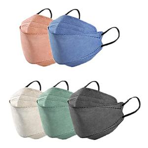 성인용 일회용 얼굴 마스크, 물고기 타입 3D 4 겹 단색, 패션 입, 야외 방진 얼굴 보호 마스크