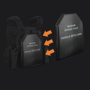 NIJ IIIA 등급 폴리에틸렌 PE 경량 방탄 보드, 플러그인 방탄 복합 강판 전술 조끼, 10 인치 x 12 인치