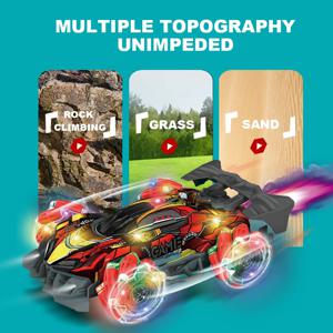 새로운 F1 드리프트 RC 자동차 LED 라이트 휠 음악 2.4G 장갑 제스처 무선 원격 제어 Electrospray 스턴트 자동차 4WD 완구