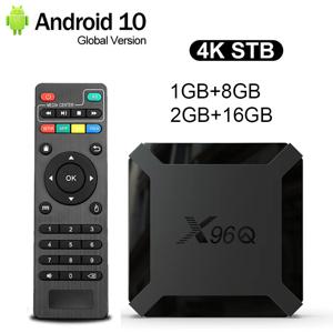 Hot X96Q 안드로이드 10.0 고속 스마트 TV 박스 2GB 16GB Allwinner H313 쿼드 코어 4K VS X96 미니 셋톱 박스 빠른 배송