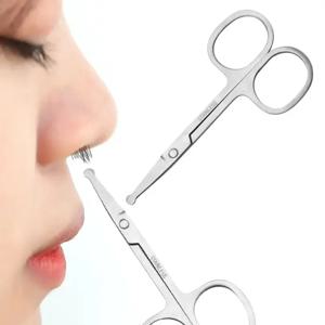 신형 스테인리스 스틸 코털 제거기 수동 원형 헤드 코털 귀털 제거기 트리머 수염 트리머 미용 도구 눈썹 정리기