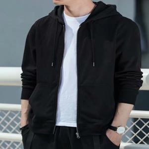 남성용 루즈핏 후드티 봄 가을 지퍼 가디건 오염 방지 캐주얼 트렌디 플리스 안감 오픈 가디건