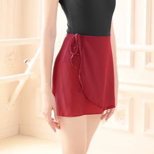 여성 발레 스커트 블랙 댄스 랩 스커트 댄스/스케이트 용 adjustbale 타이 발레리나 스커트가있는 쉬어 랩 발레 스커트