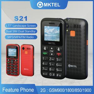 MKTEL S21 피처폰, 듀얼 SIM, 듀얼 대기 라우드 스피커, MP3, MP4, FM 라디오, 노인용 2G 휴대폰, 1.77 인치 화면, 800mAh 배터리