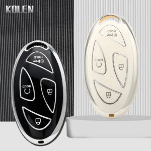 현대 IONIQ 6 용 새로운 TPU 자동차 원격 키 케이스 커버 셸 새로운 그랑프리 GN7 코나 보호 홀더 열쇠가없는 시계 줄 가방 액세서리