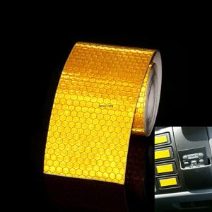 트럭 트레일러 자전거용 반사 안전 테이프, 노란색 고점도 방수 반사판, 자체 접착 스티커, 2 인치 * 10FT