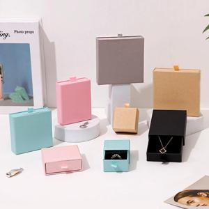 종이 보석 선물 상자, 반지 귀걸이 펜던트 목걸이 팔찌 스터드 정리함, 결혼 선물, 보석 포장 자루, 10 개