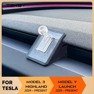 Tesla New Model Y Launch JUNIPER 2025 모델 3 Hhighalnd 2024 자동차 휴대폰 홀더 나무 중력 지원 마운트 브래킷