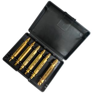 6pc 추출기 더블 헤드 스크류 슬라이드 치아 제거 도구 스크루 드라이버 Atch 헤드 전동 공구 액세서리 세트