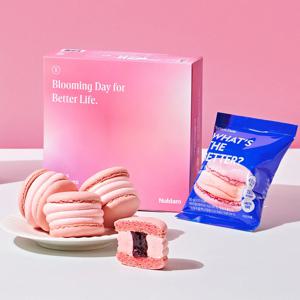 널담 뚱카롱 벚꽃 에디션  4구+4구 (체리블라썸/피스타치오)  고식이섬유 마카롱