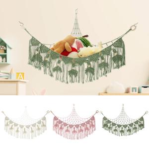 답답한 해먹 코튼 로프 박제 동물 장난감 해먹 플러시 장난감 그물 공간 절약 장난감 해먹 코너 교수형 물건 장난감 주최자