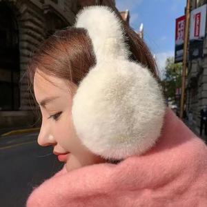 패션 솔리드 컬러 부드러운 플러시 귀 따뜻하게 겨울 따뜻한 귀마개 접이식 귀마개 모피 귀마개 야외 감기 보호 귀 따뜻하게