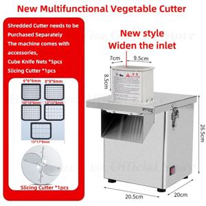 HomeWise EVEC-U 전기 야채 큐브 절단기 과일 슬라이서 절단 스트립 다이스 푸드 프로세서(5개 블레이드 포함)