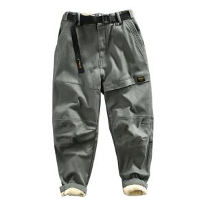 남성 캐주얼 작업 바지 루즈 와이드 레그 블랙 통기성 하렘 팬츠 미국 트렌디 브랜드 코튼 가을 겨울 착용