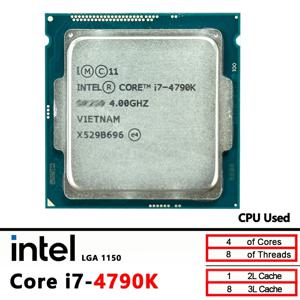 인텔 중고 코어 i7-4790K i7 4790K 4.0GHz 쿼드 코어 8스레드 CPU 88W 8M LGA 1150