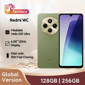 글로벌 버전 샤오미 레드미 14C 스마트폰, 침수 6.88 인치, 120Hz 디스플레이, 50MP AI 듀얼 카메라, 5160mAh 대용량 배터리