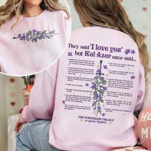 Kai Azer 나는 무력한 운동복으로 당신을 사랑합니다 Kai와 Paedyn Shir 책 애호가를위한 선물 긴 소매 양털 운동복 Y2K streetwear