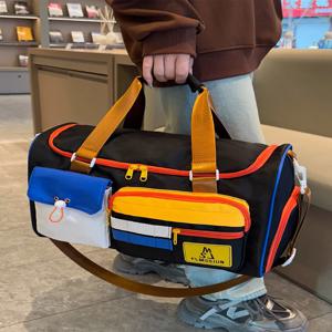 패셔너블한 대용량 스포츠 피트니스 가방 경량 여행 가방 짧은 여행용 여성 핸드백 스타일리시한 옥스포드 천 가방