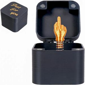 상자 속 중간 손가락, 크리스마스 장난감, 재미있는 선물, 성인용 흰색 코끼리 선물, 남성용 장난 꾸러기 기발한 선물