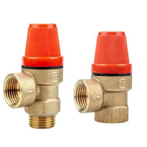 1pcs 황동 안전 밸브 배수 릴리프 스위치 1/2 인치 DN15 태양열 온수기 내부 및 외부 와이어 황동 안전 밸브 1/2