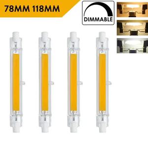 조도 조절식 R7S COB LED 유리관, 따뜻한, 차가운, 중성광, LED 전구, J78 J118, 110V, 220V, 78mm, 118mm, 7W, 15W, 28W, 1-10 개 빠른 배송 4~6일 무료 배송