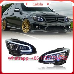 HOSI ForBeC 클래스 W204 개조 헤드라이트 08-11년식 업그레이드 전체 LED 헤드라이트 어셈블리 GT 스타일 헤드램프