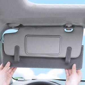 조정 가능한 자동차 선 바이저 익스텐더 스웨이드 선 바이저 부착 선 바이저 플레이트 선샤인 차단 익스텐더에 적합