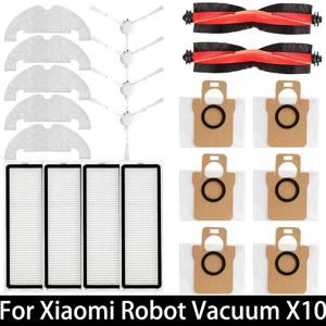 Xiaomi 로봇 진공 X10 로봇 진공 청소기 부품 교체 메인 사이드 브러시 Hepa 필터 걸레 천 먼지 봉투 액세서리