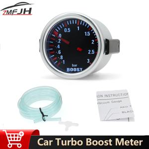 52mm 자동차 터보 부스트 미터 -1~3 바 기계식 부스트 게이지 (LED 백라이트 포함) 12V 가솔린 엔진 범용 자동차 게이지