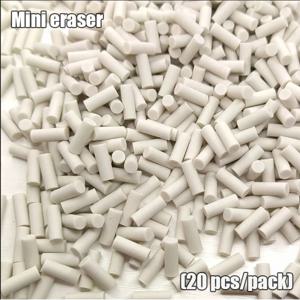 20pcs 기계식 연필 꼬리 미니 지우개, 교체 가능한 코어, 사무실 스케치, 드로잉, 하이라이트, 쓰기 액세서리 용품