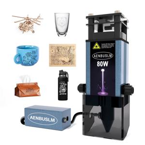 AENBUSLM 40W 80W 레이저 조각 헤드 450nm 푸른 빛 레이저 모듈 CNC 레이저 절단기 DIY 조각사 목공 도구